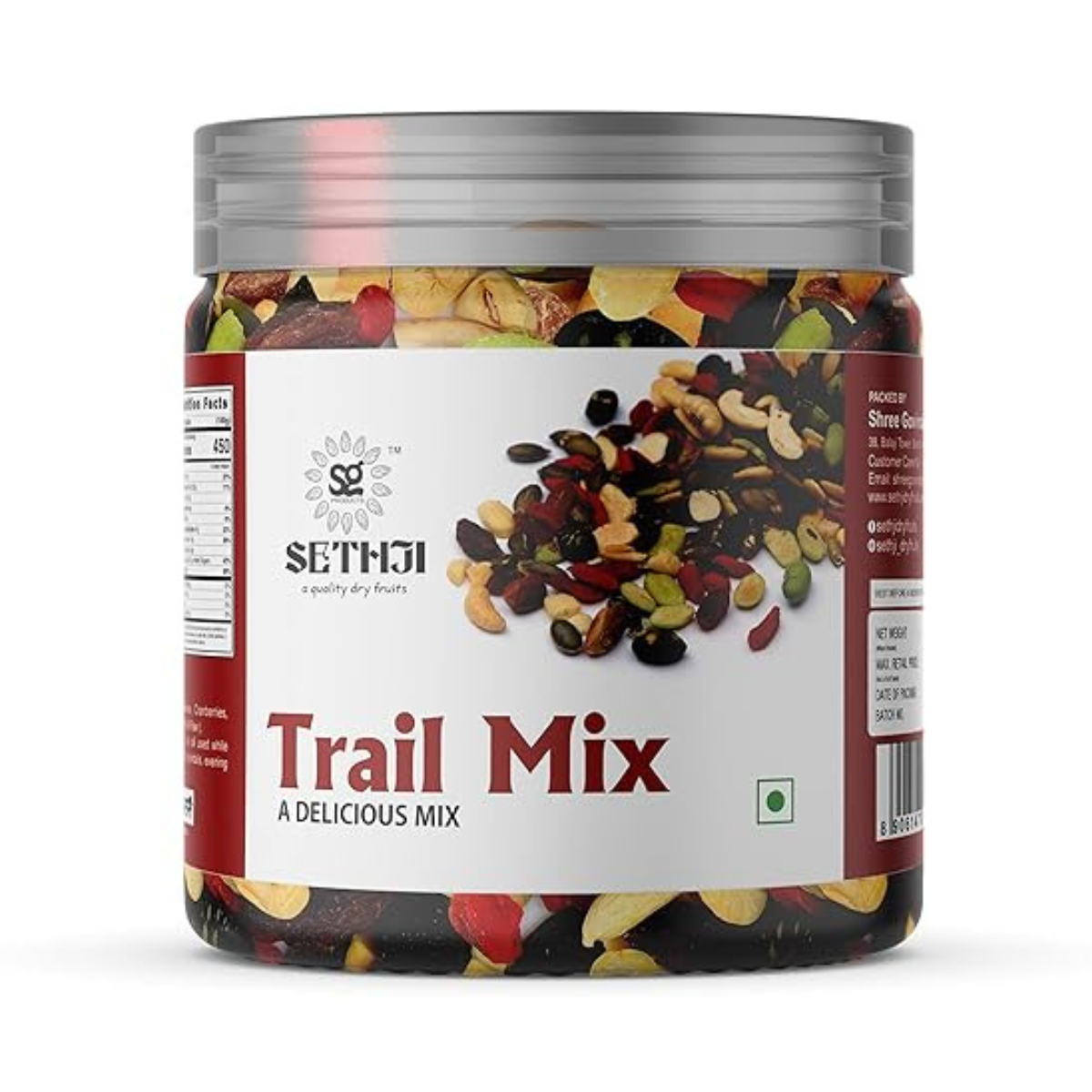 Sethji Trail Mix Dry Fruits 250g Jar