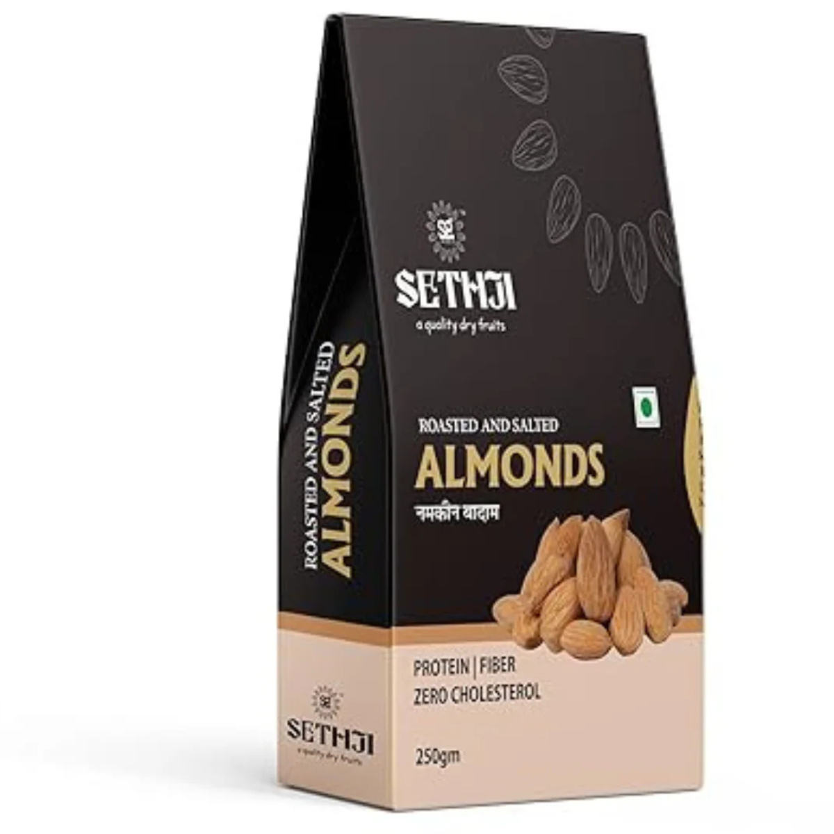 SETHJI Roasted nuts and dry fruits combo pack of roasted almonds salted 500g