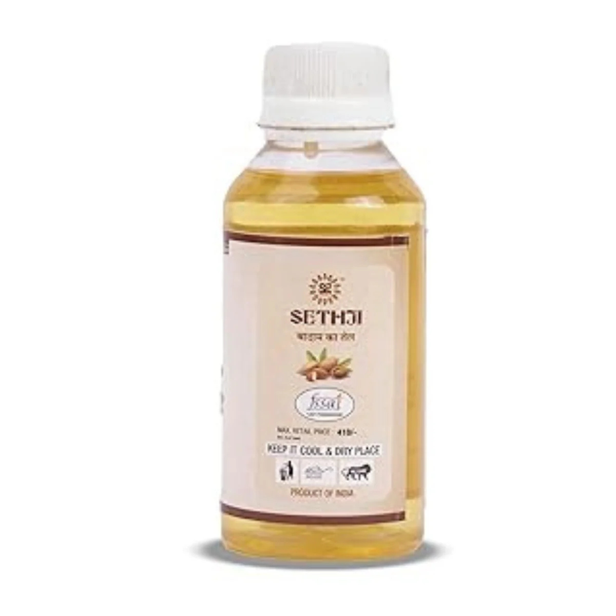 SETHJI Almond Oil For Skin And Hairs A Cold Pressured Badam Tel Of 60 Ml