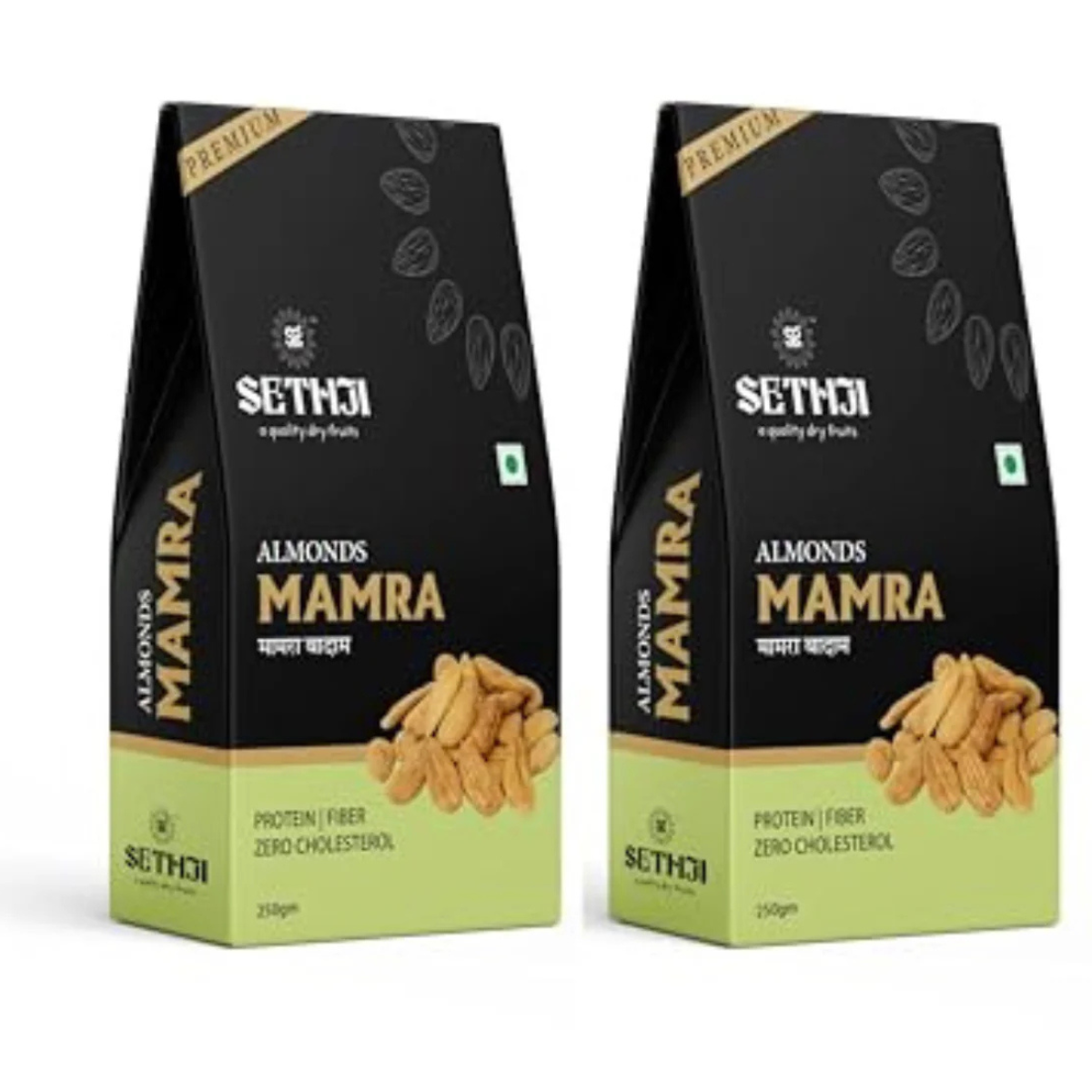 Sethji Us Thumb Mamra Almonds 250g Box