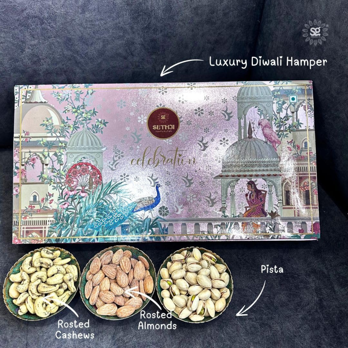 Sethji Celebrations Dry Fruits Combo Gift Pack 750gm