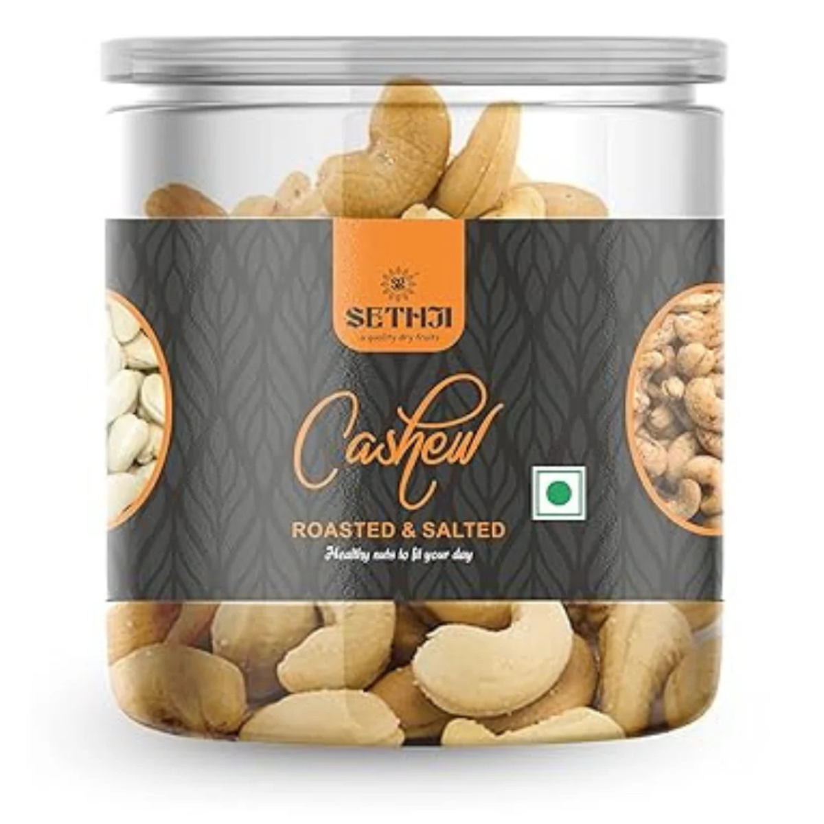 SETHJI Premium Roasted Cashew Nuts | Roasted Flavored Cashew, Jar Pack