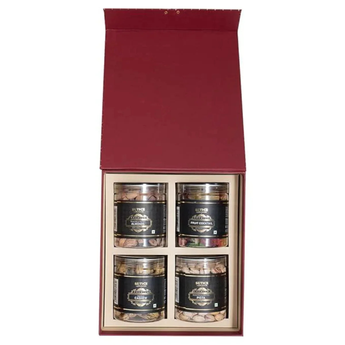 SETHJI Premium Roasted Dry Fruits Celebration Gift Box, 1kg