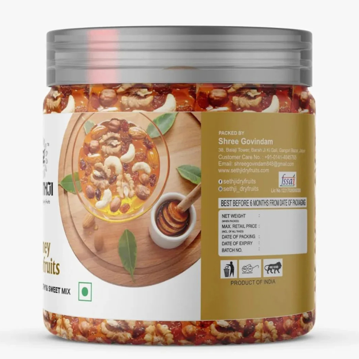 Sethji Honey Dryfruits Natural and Pure Honey Mixed