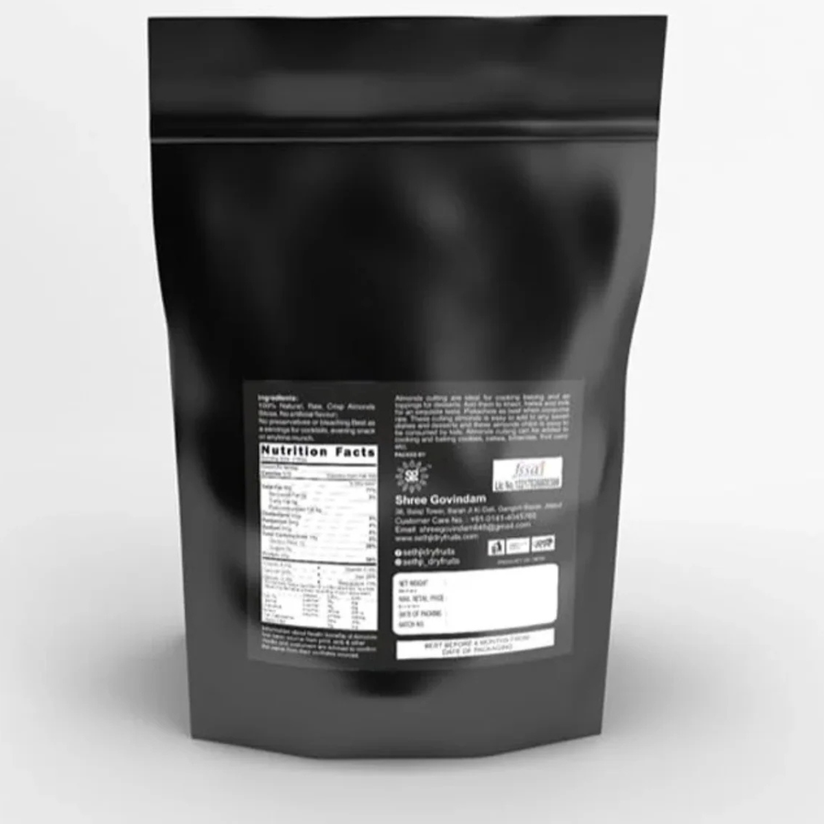 Sethji Dry Fruits California Natural Almond Slivers, Slivered Almonds For Cake, Sweets | Badam Katran | Almond Sliced | California Almonds Flakes | American Badam Cutting