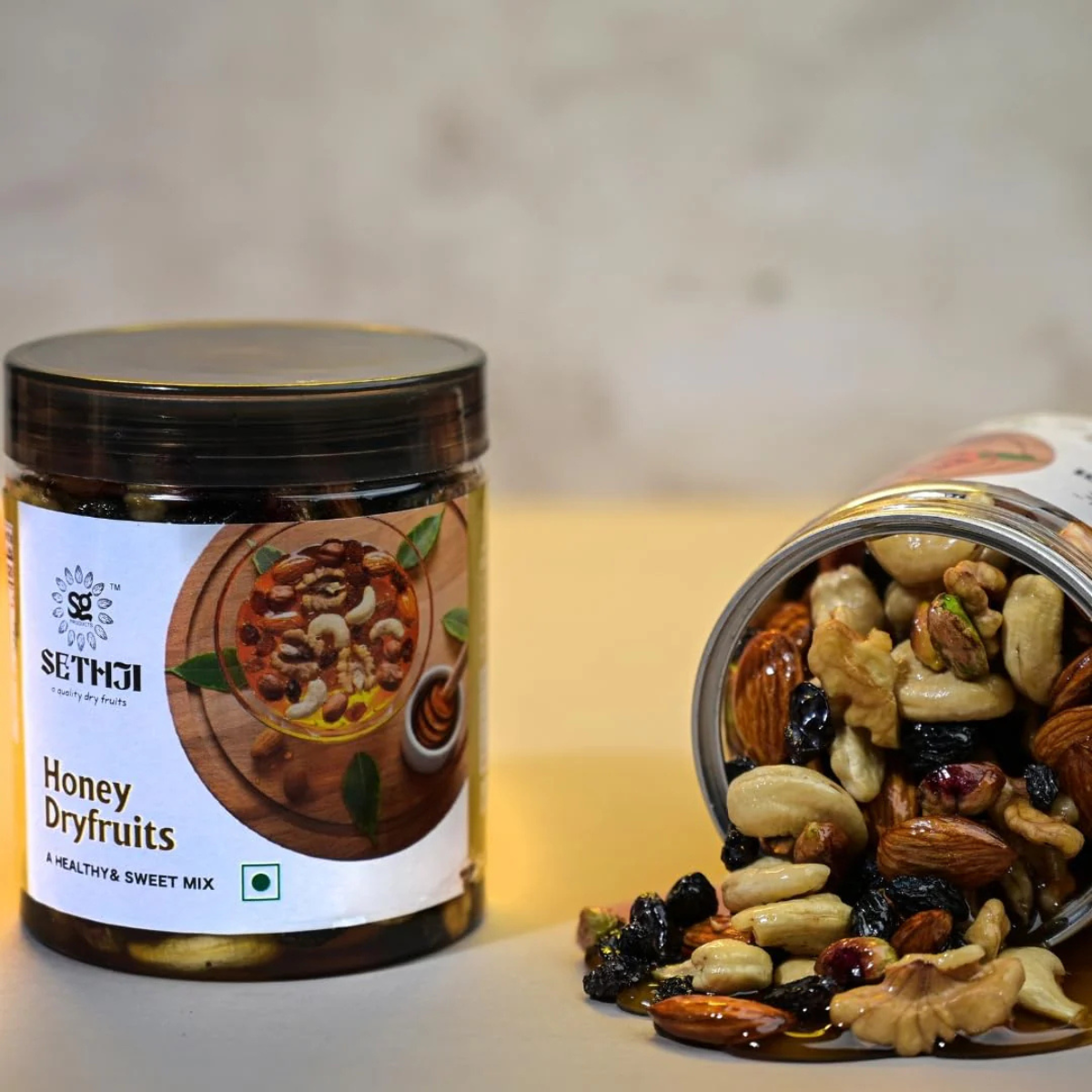 Sethji Honey Dryfruits Natural and Pure Honey Mixed
