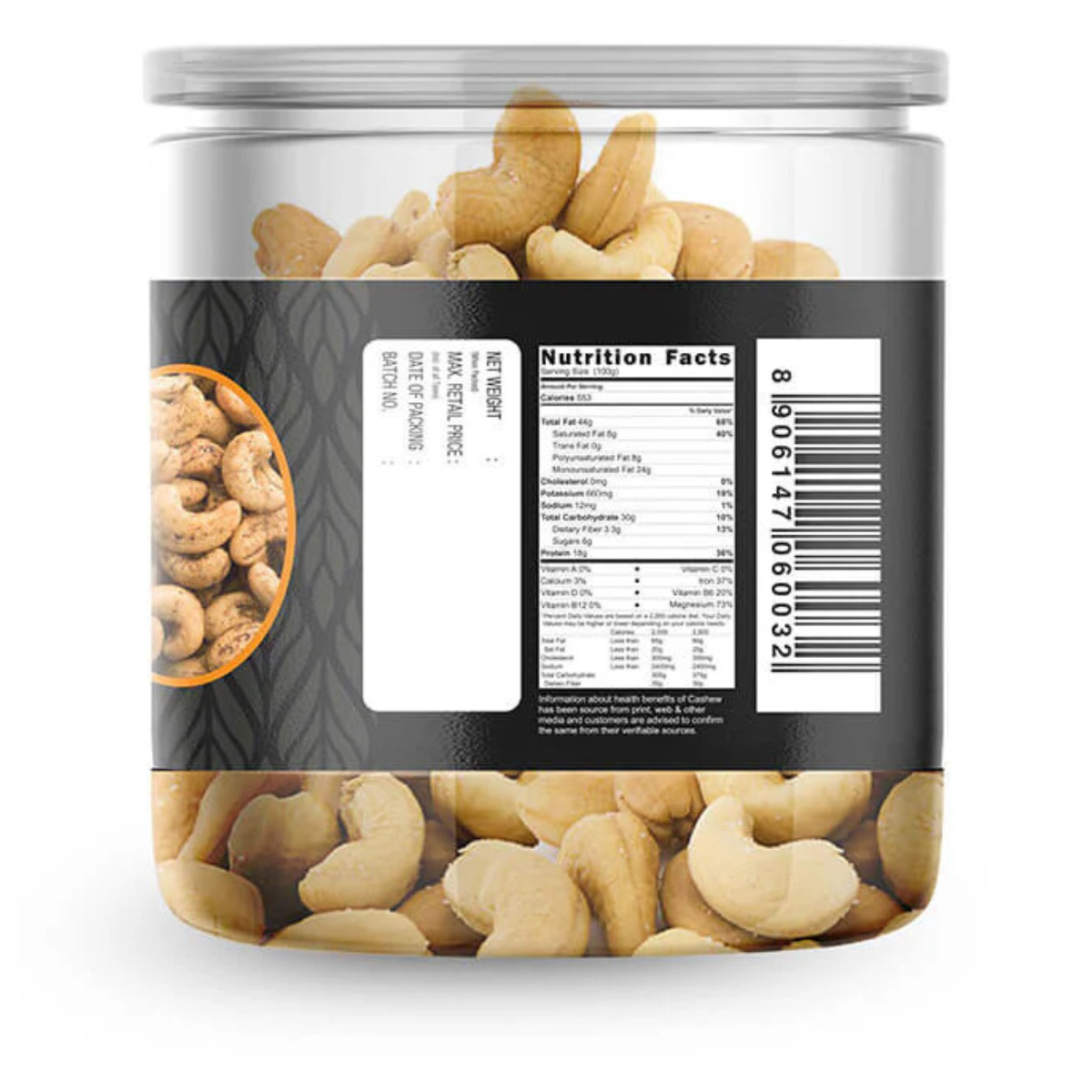 W240 Cashews Roasted in Himalyan Salt