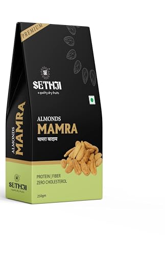 Sethji Us Thumb Mamra Almonds 250g Box