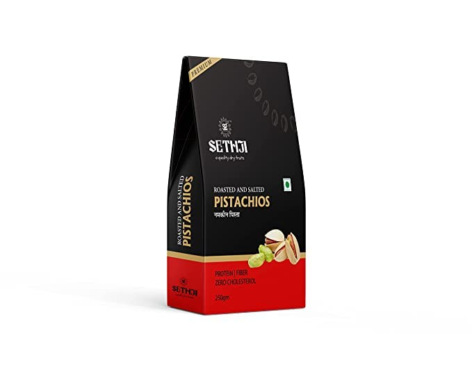 Sethji Roasted Dry Fruits Combo Pack - Roasted Almond, Salted Cashew Nuts, Pistachios