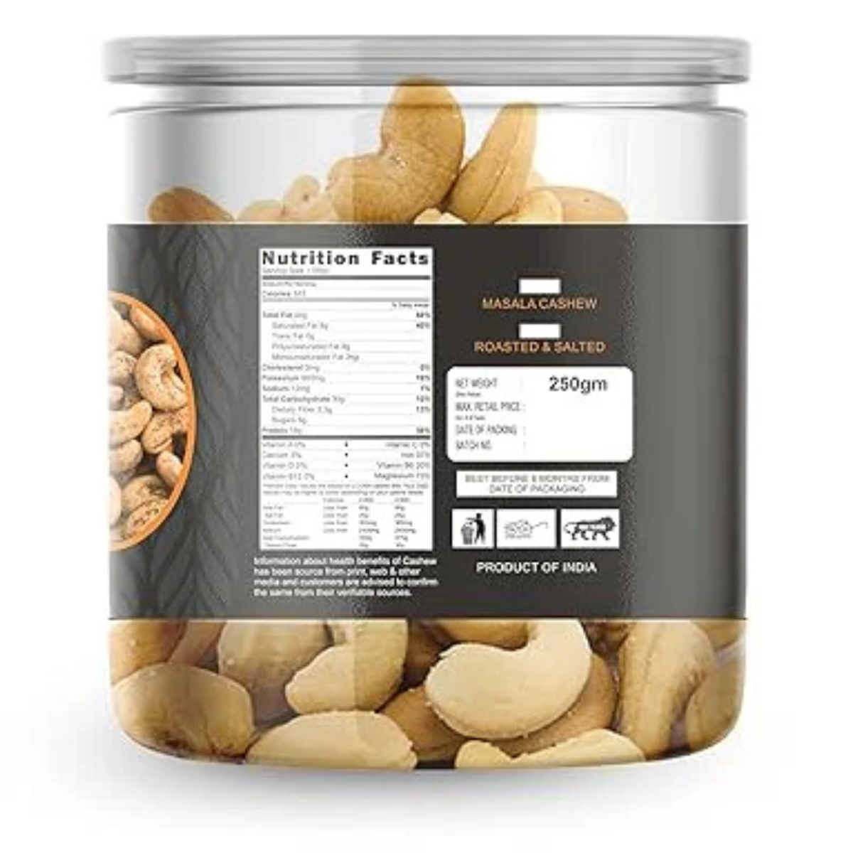 SETHJI Premium Roasted Cashew Nuts | Roasted Flavored Cashew, Jar Pack
