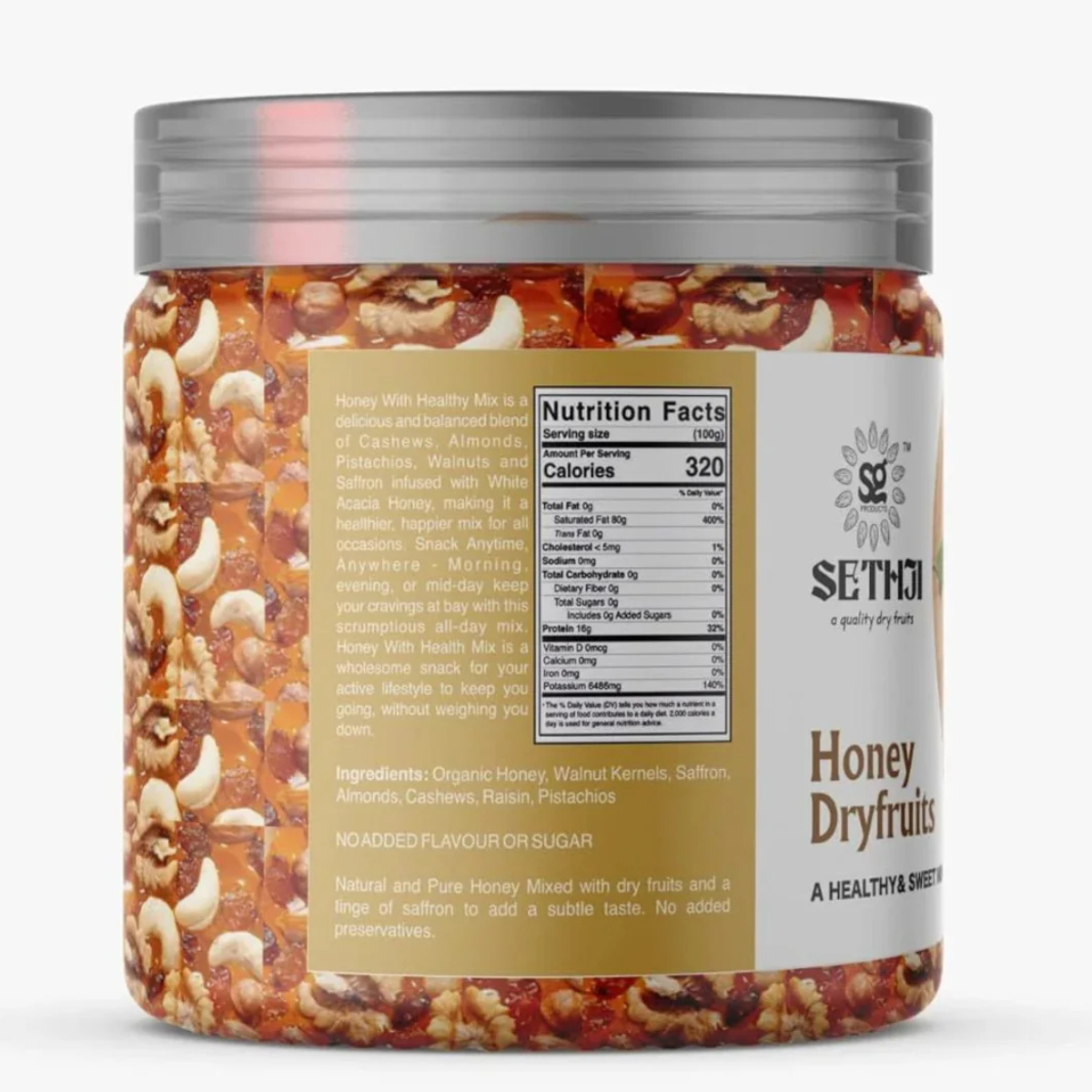 Sethji Honey Dryfruits Natural and Pure Honey Mixed