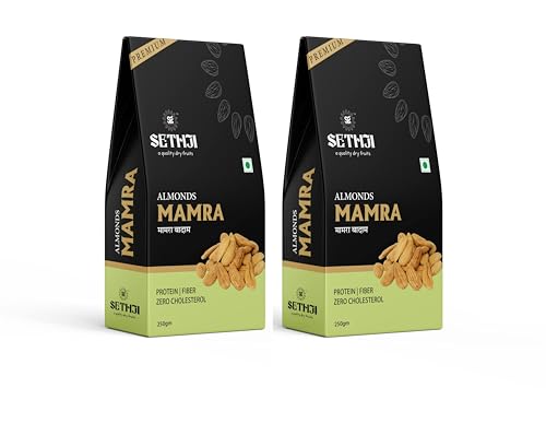 Sethji Us Thumb Mamra Almonds 250g Box