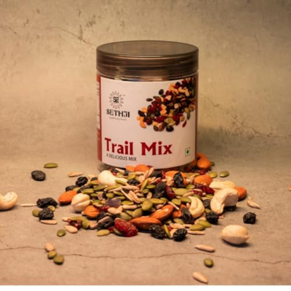 Sethji Trail Mix Dry Fruits 250g Jar