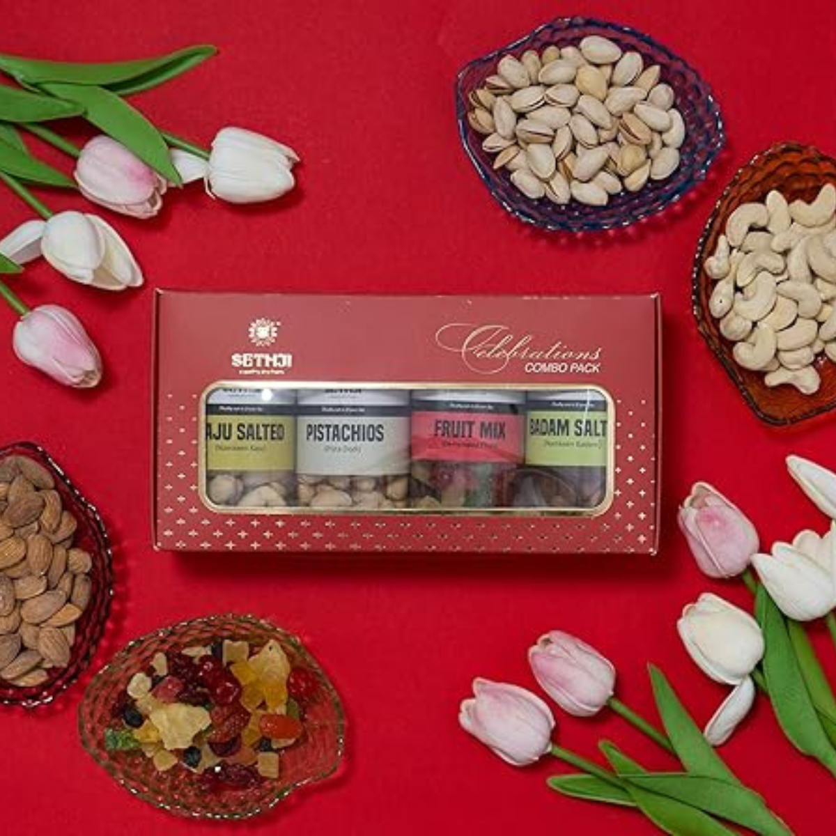 SETHJI Premium Dry Fruits & nuts Celebration Box, 400g