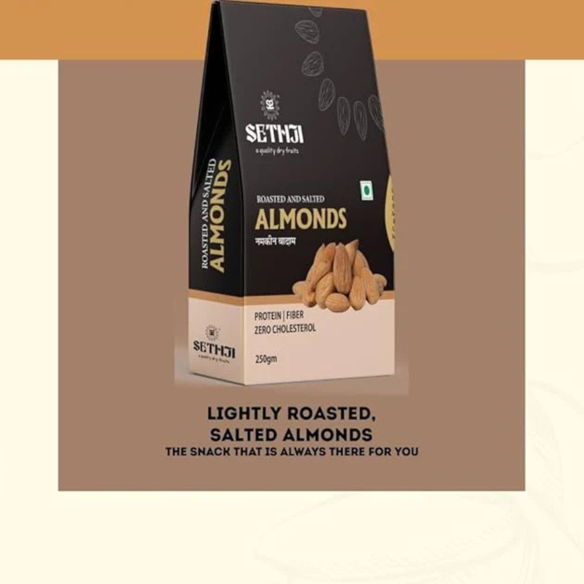 SETHJI Roasted nuts and dry fruits combo pack of roasted almonds salted 500g