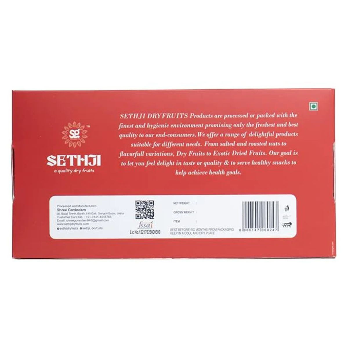 SETHJI Premium Dry Fruits & nuts Celebration Box, 400g