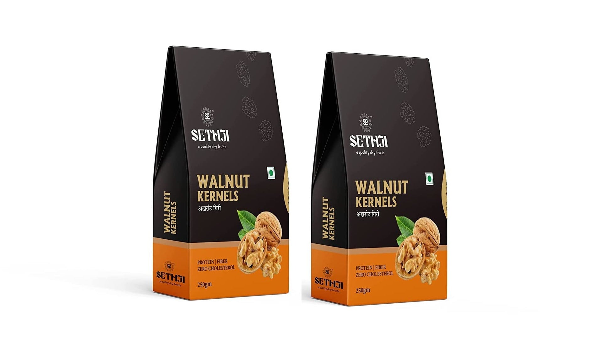 Sethji Fresh and Delicious Quarter 3/4 Chilli Walnut Kernels