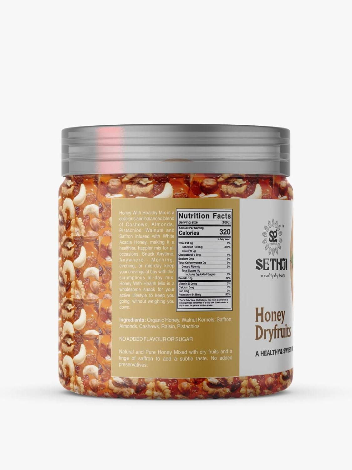 Sethji Honey Dryfruits Natural and Pure Honey Mixed