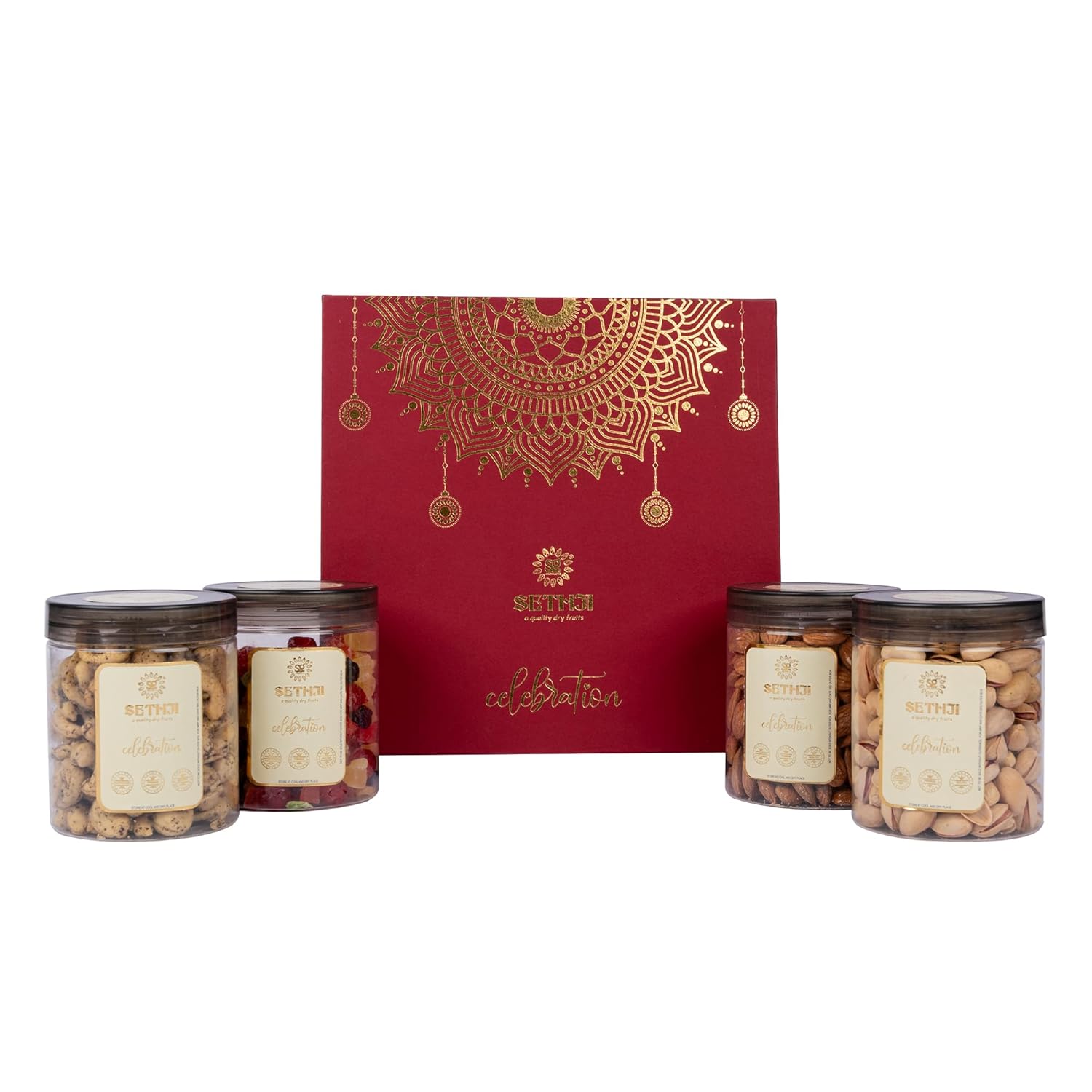 Sethji Premium Roasted Dry Fruits Celebration Gift Box 1kg