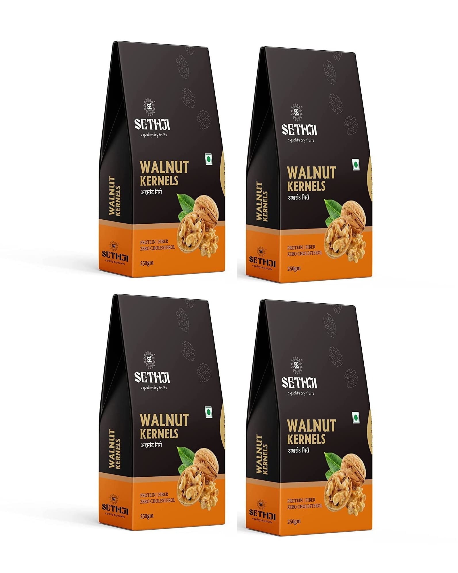 Sethji Fresh and Delicious Quarter 3/4 Chilli Walnut Kernels