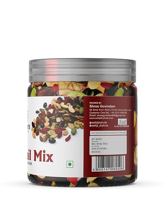 SETHJI trail mix dry fruits 250g Jar