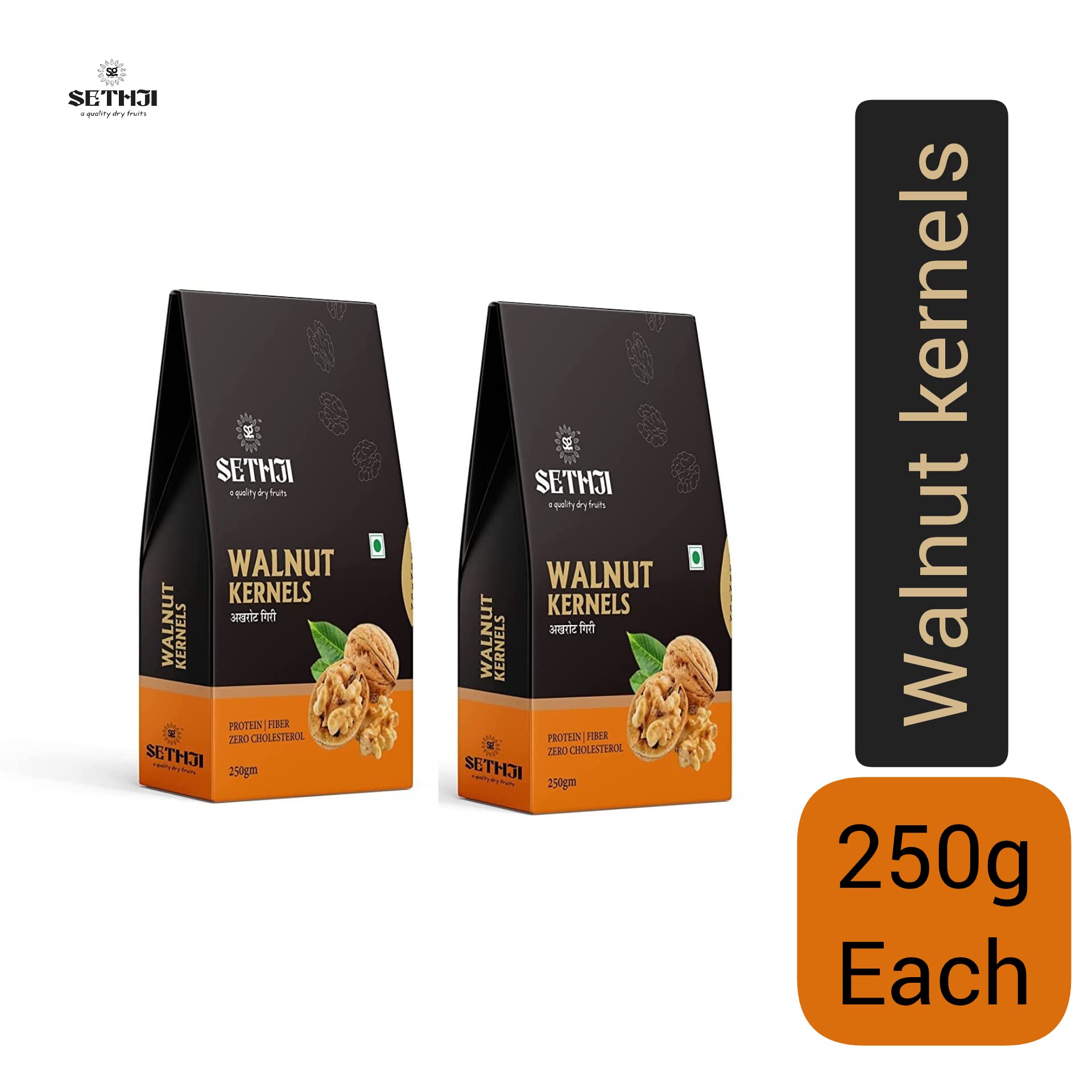 Sethji Fresh and Delicious Quarter 3/4 Chilli Walnut Kernels