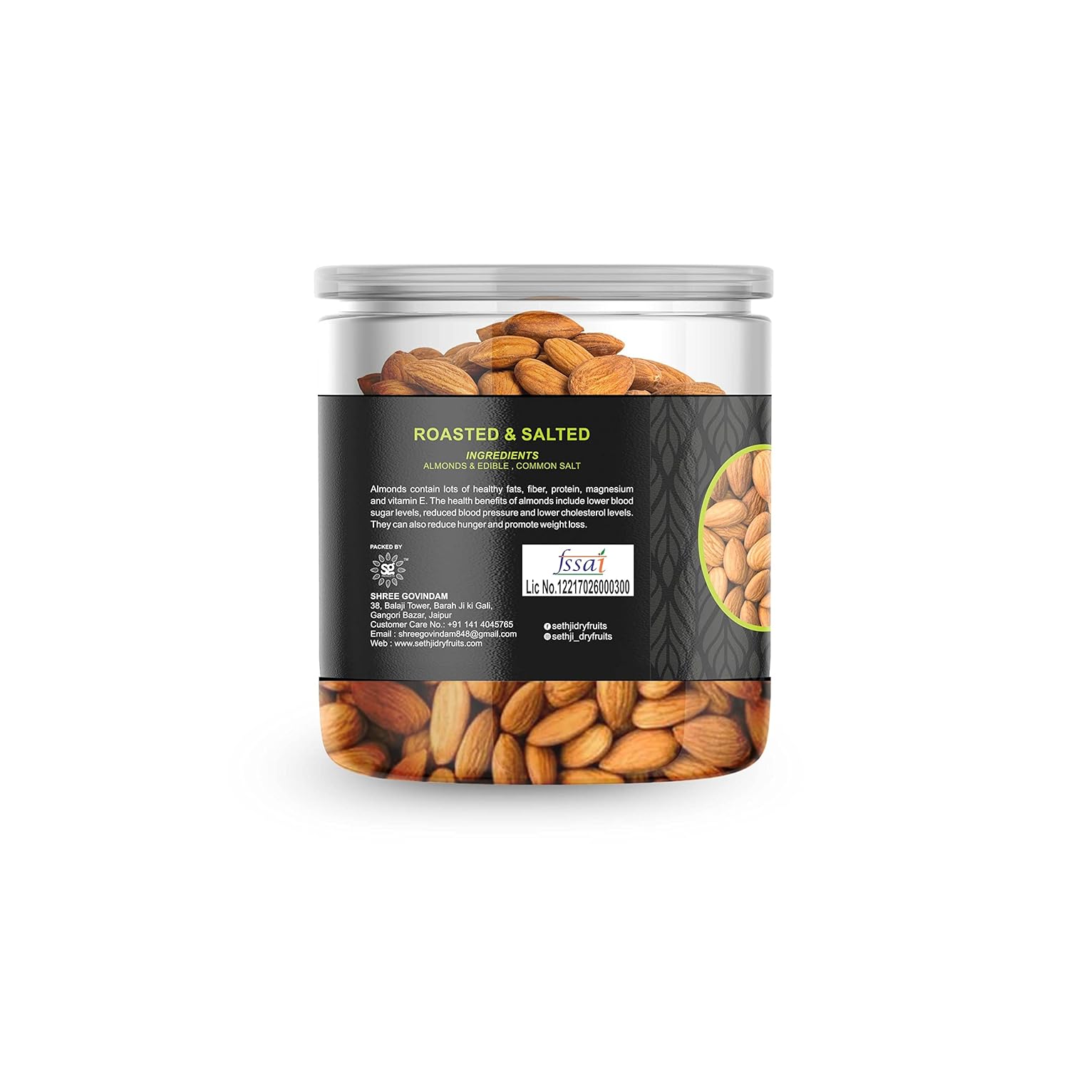SETHJI Premium Fresh Roasted And Salted Almonds