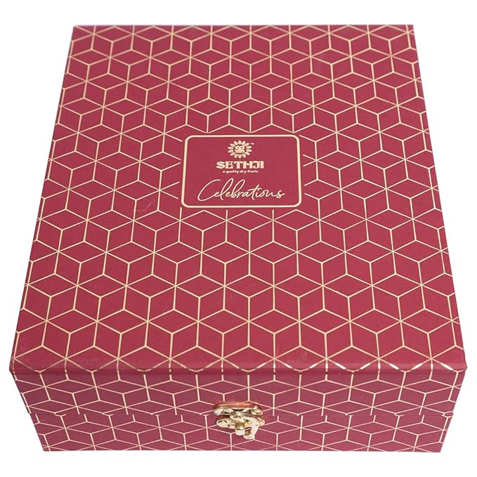 SETHJI Premium Roasted Dry Fruits Celebration Gift Box, 1kg