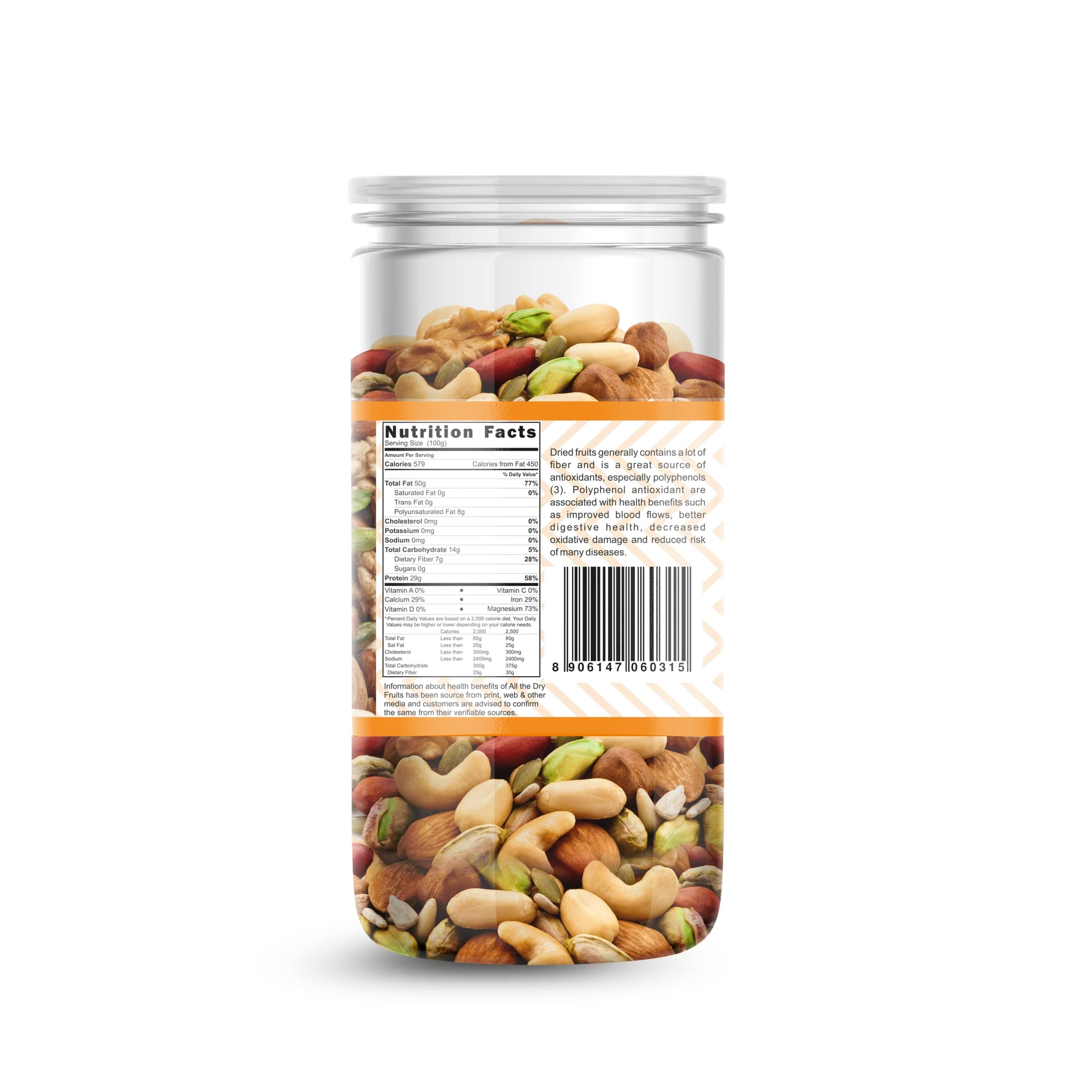 Sethji Trail Mix Dry Fruits 250g Jar