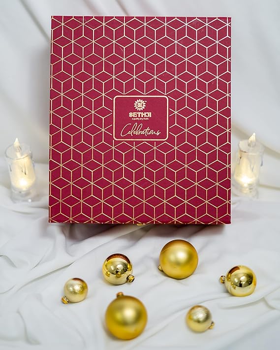 SETHJI Premium Roasted Dry Fruits Celebration Gift Box, 1kg