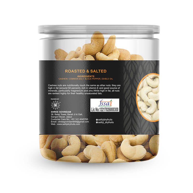 W240 Cashews Roasted in Himalyan Salt