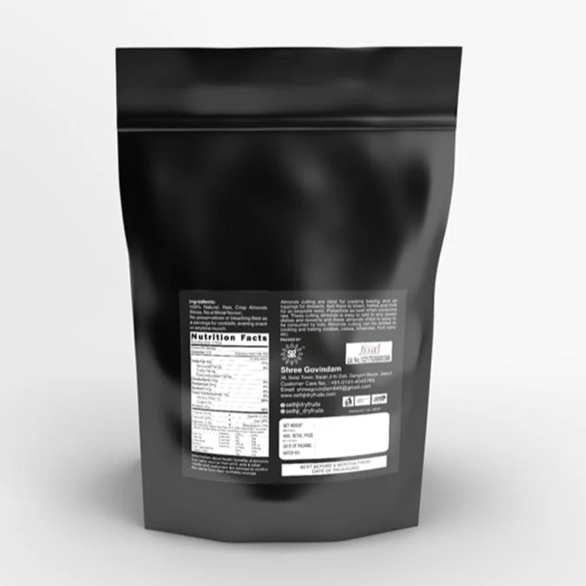 Sethji Dry Fruits California Natural Almond Slivers, Slivered Almonds For Cake, Sweets | Badam Katran | Almond Sliced | California Almonds Flakes | American Badam Cutting