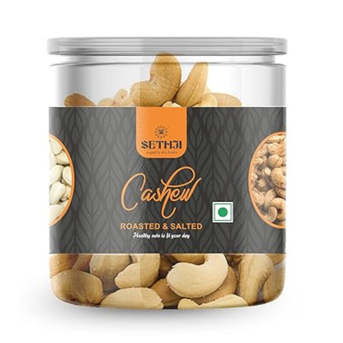 SETHJI Premium Roasted Cashew Nuts | Roasted Flavored Cashew, Jar Pack