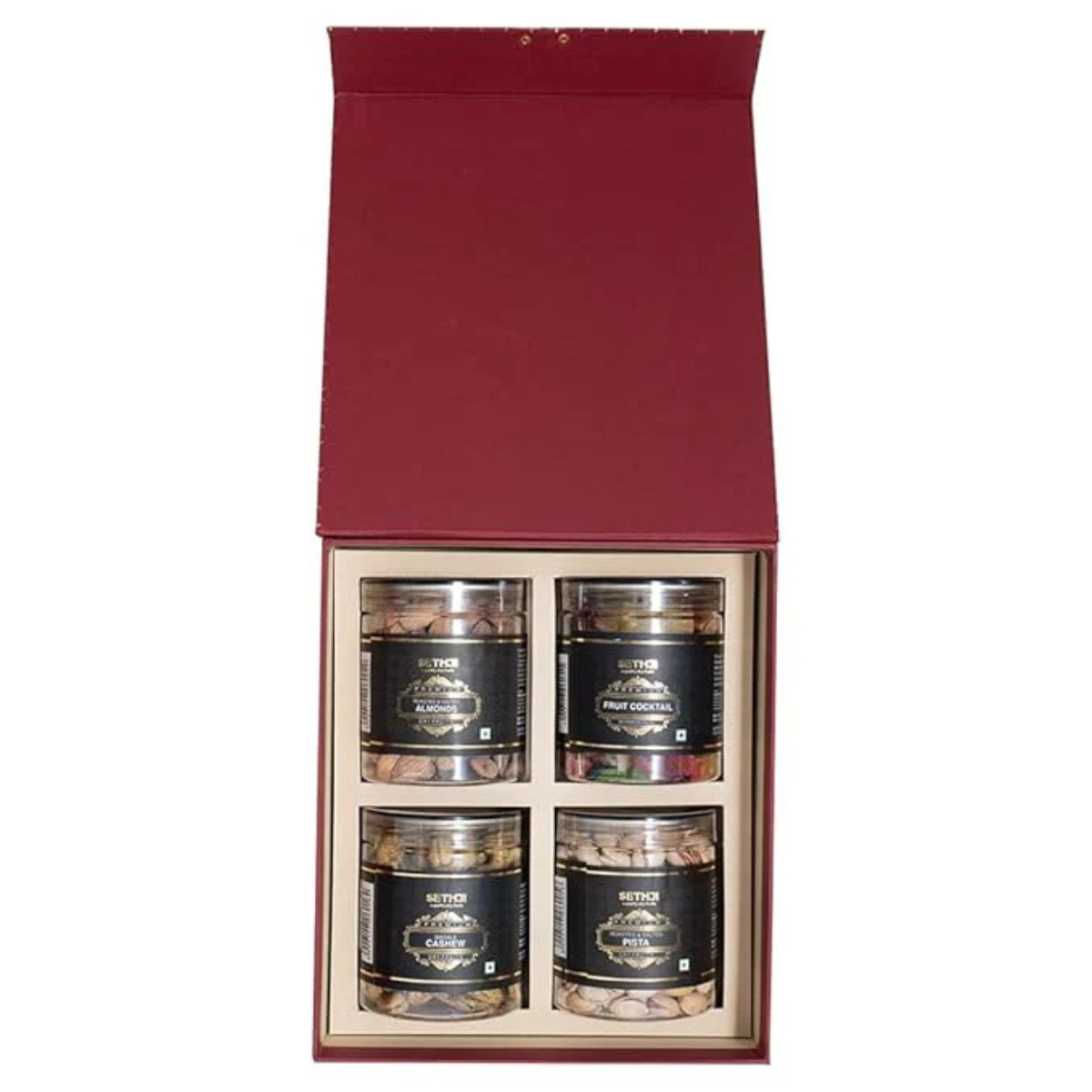 SETHJI Premium Roasted Dry Fruits Celebration Gift Box, 1kg