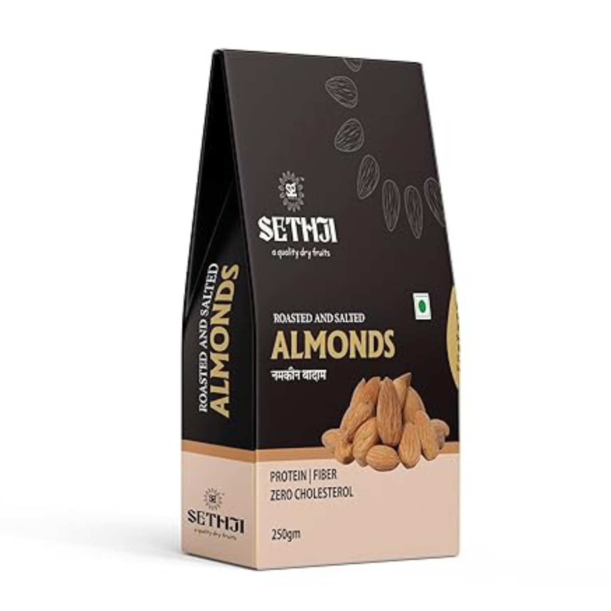 SETHJI Roasted nuts and dry fruits combo pack of roasted almonds salted 500g