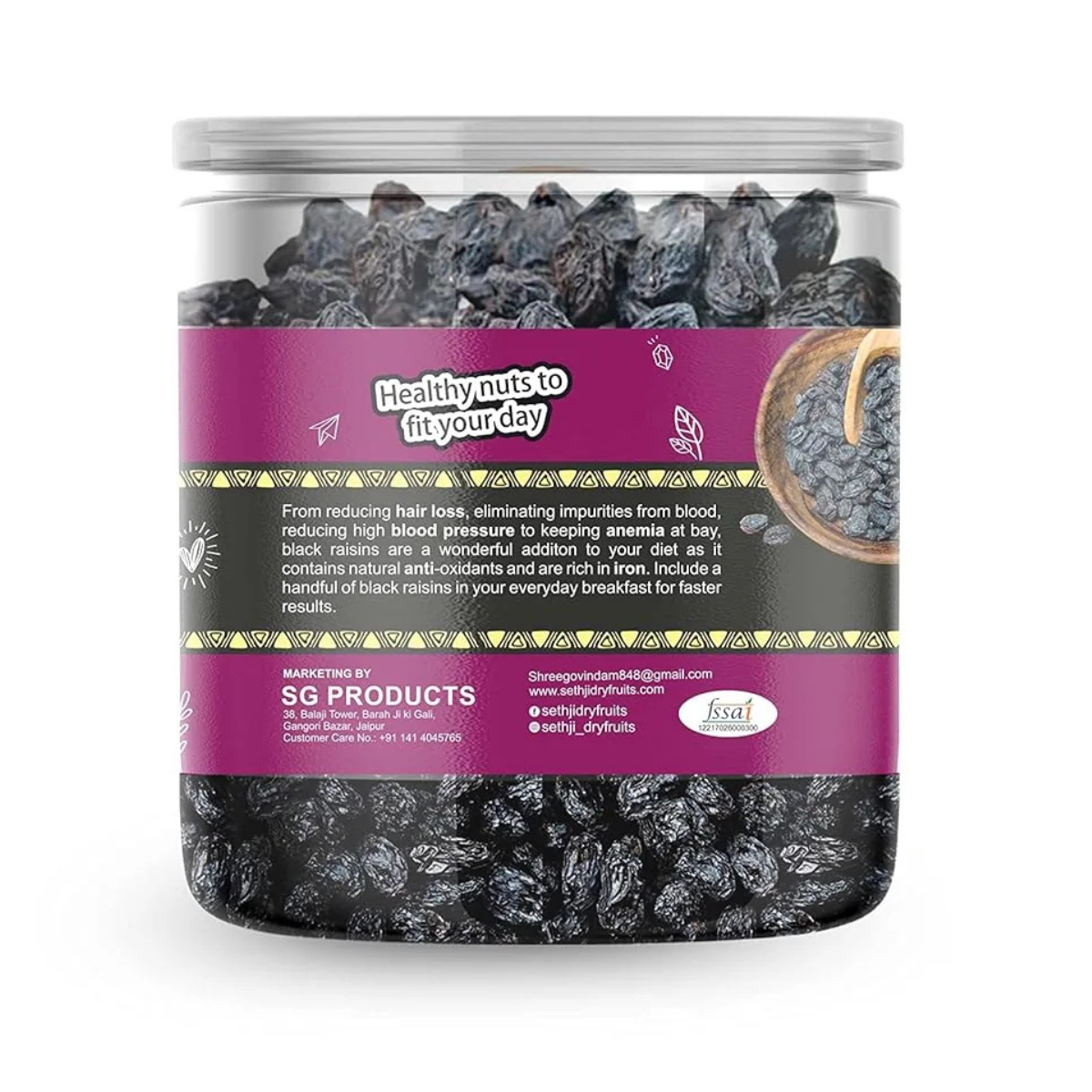 Sethji Delicious Fresh Black Raisins Seedless