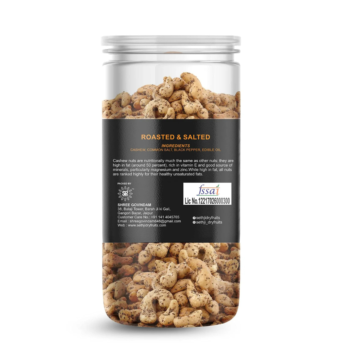 Sethji Dry Oven Roasted & Salted Black Pepper