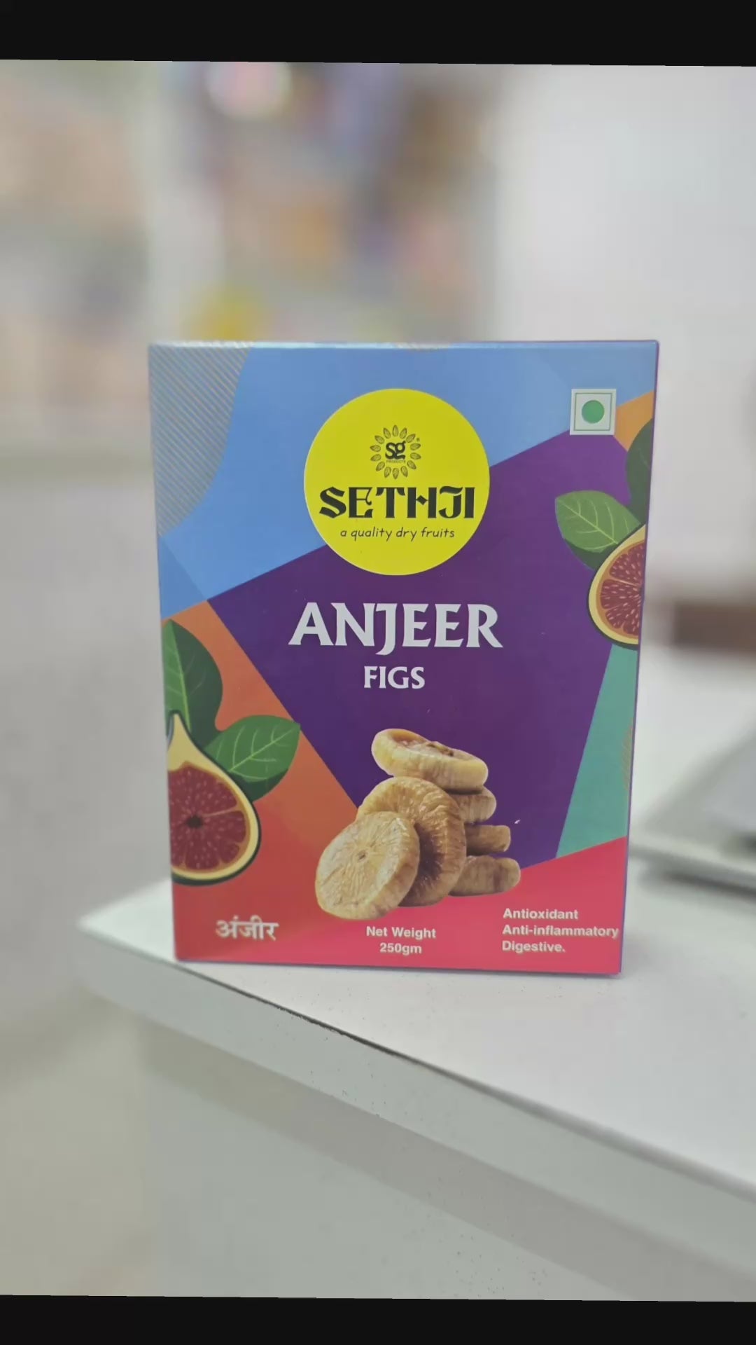 Sethji Figs, Dried Figs, Anjeer, 250 Gm Jar Pack
