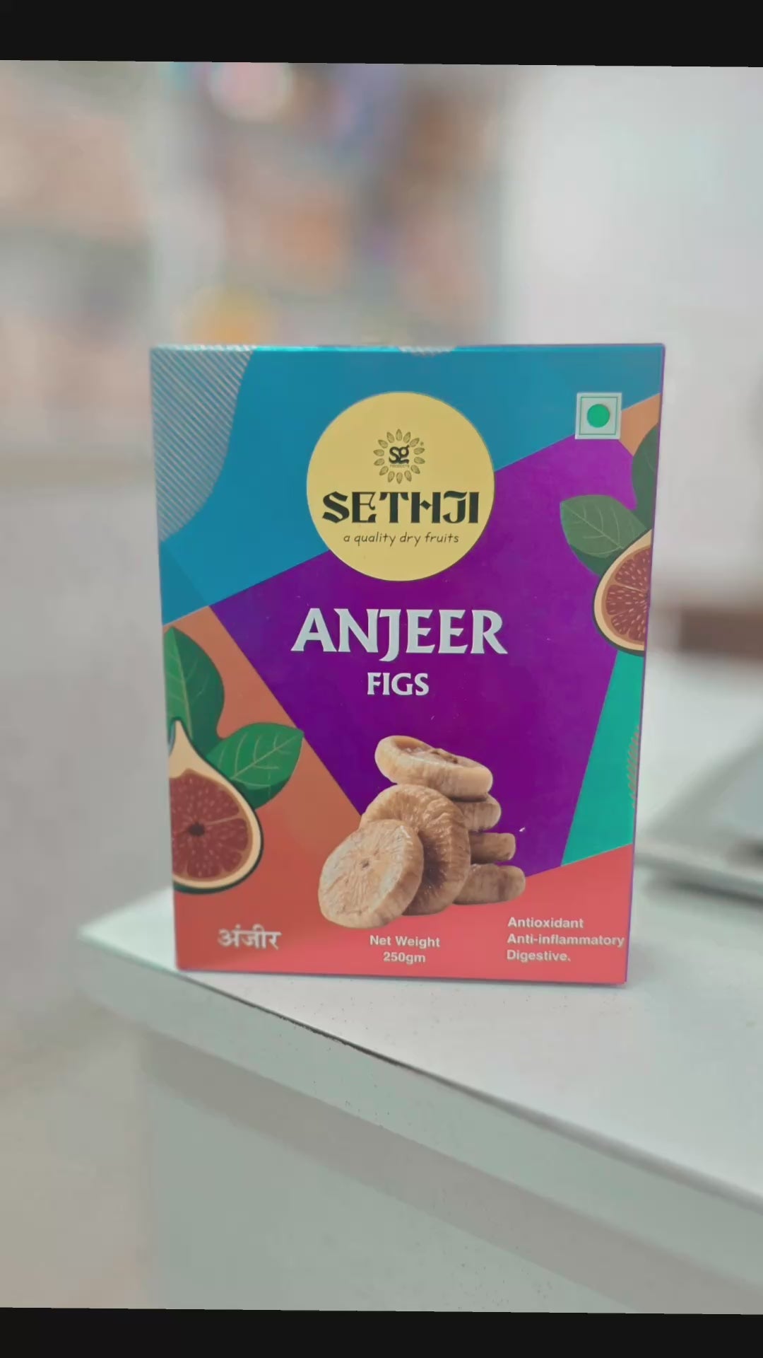 Sethji Figs, Dried Figs, Anjeer, 250 Gm Jar Pack